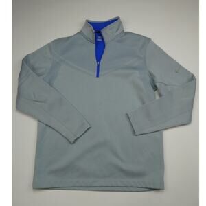 Nike golf Therma-Fit 1/4 zip pullover, size: medium, gray/blue, 619846-017